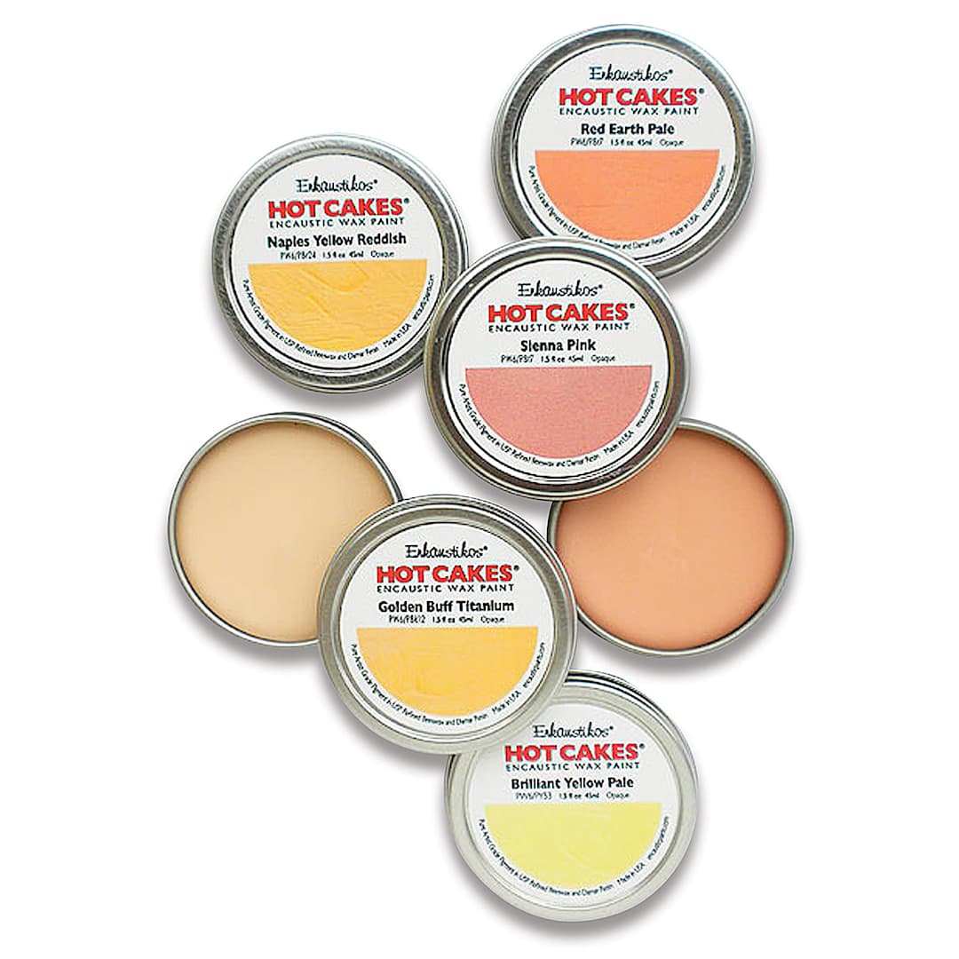 Open in modal - Enkaustikos Hot Cakes Encaustic Paint - Set of 5, Basic Portrait, 45 ml tins