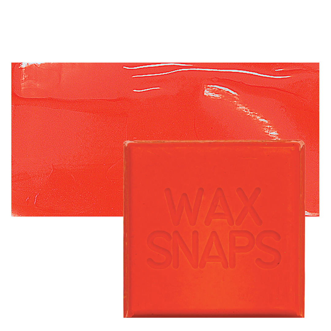 Open in modal - Enkaustikos Wax Snaps Encaustic Paint - Cadmium Red Light, 40 ml snaps and swatch