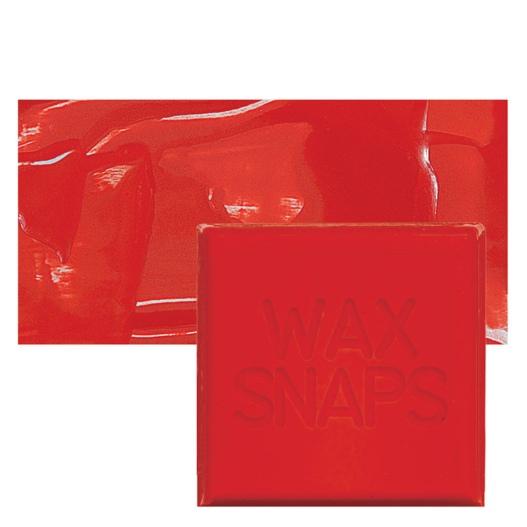 Open in modal - Enkaustikos Wax Snaps Encaustic Paint - Cadmium Red Medium, 40 ml snaps and swatch