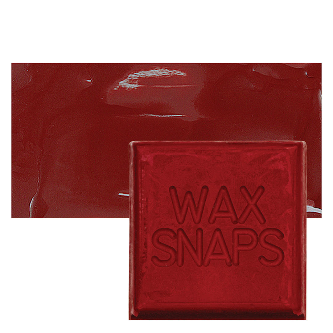 Open in modal - Enkaustikos Wax Snaps Encaustic Paint - Cadmium Red Deep, 40 ml snaps and swatch