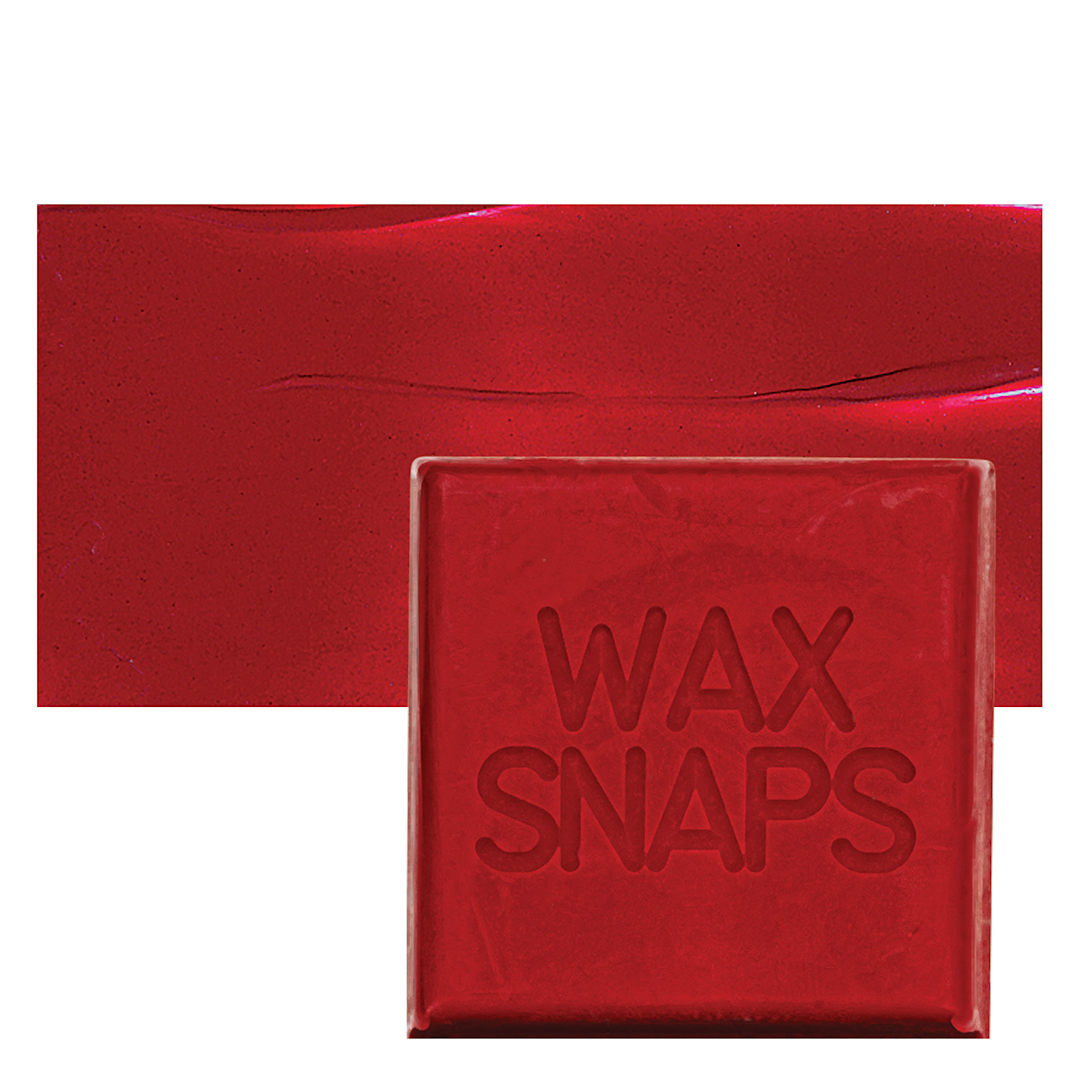 Open in modal - Enkaustikos Wax Snaps Encaustic Paint - Quinacridone Red, 40 ml snaps and swatch