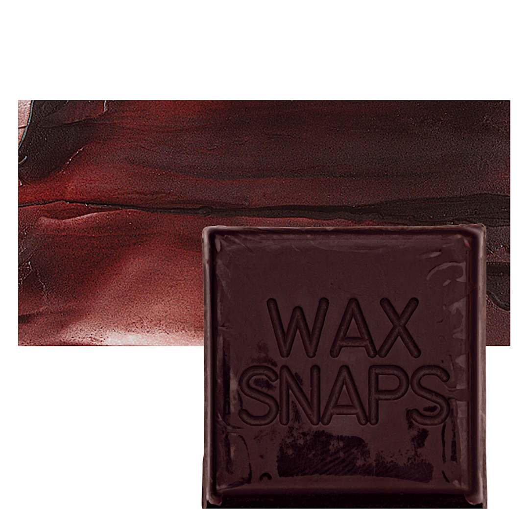 Open in modal - Enkaustikos Wax Snaps Encaustic Paint - Perelyn Maroon, 40 ml snaps and swatch