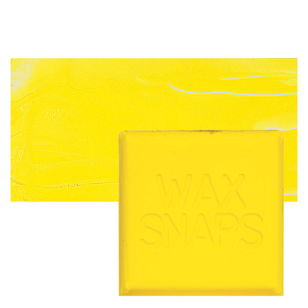 Open in modal - Enkaustikos Wax Snaps Encaustic Paint - Cadmium Yellow Light, 40 ml snaps and swatch
