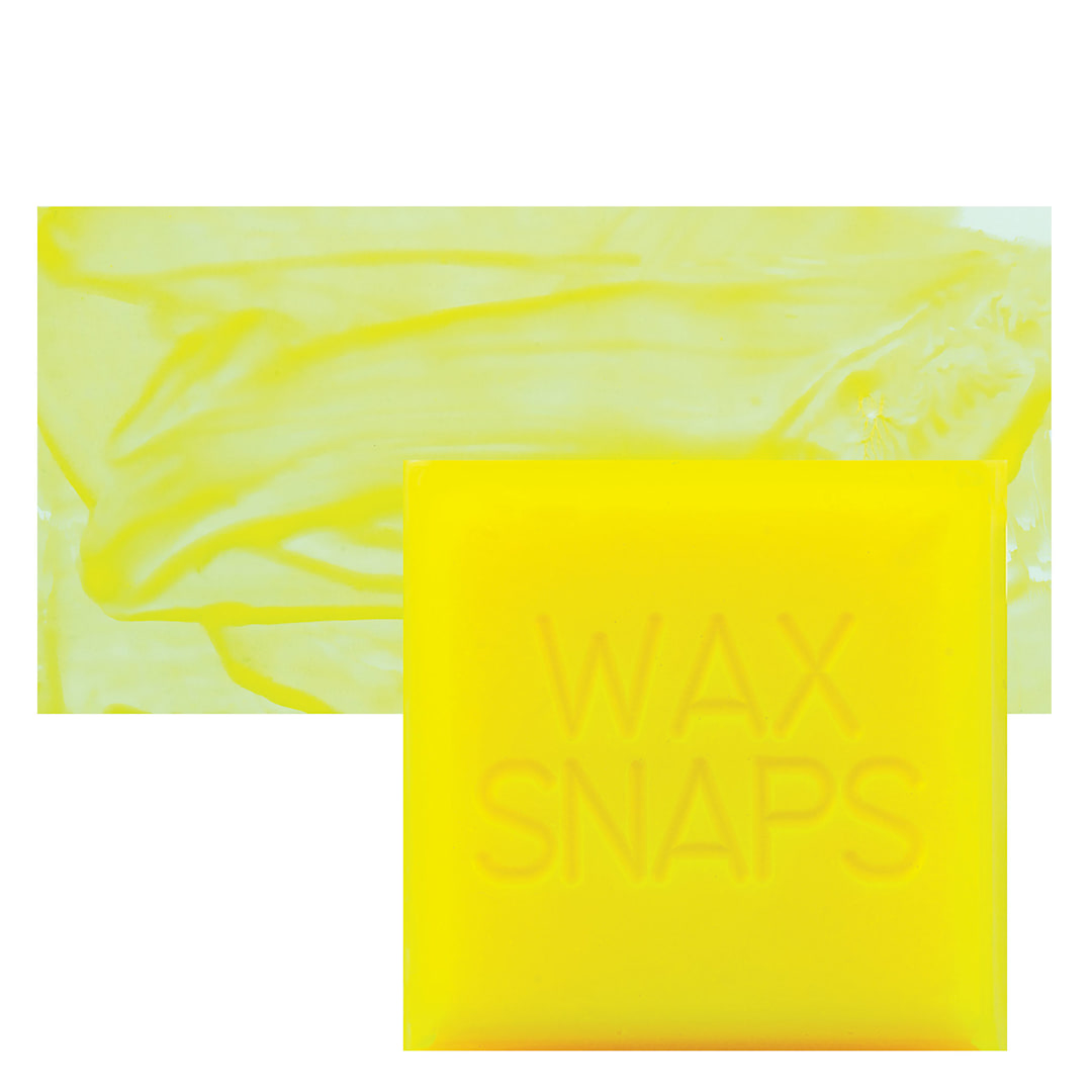 Open in modal - Enkaustikos Wax Snaps Encaustic Paint - Fluorescent Yellow, 40 ml snaps and swatch