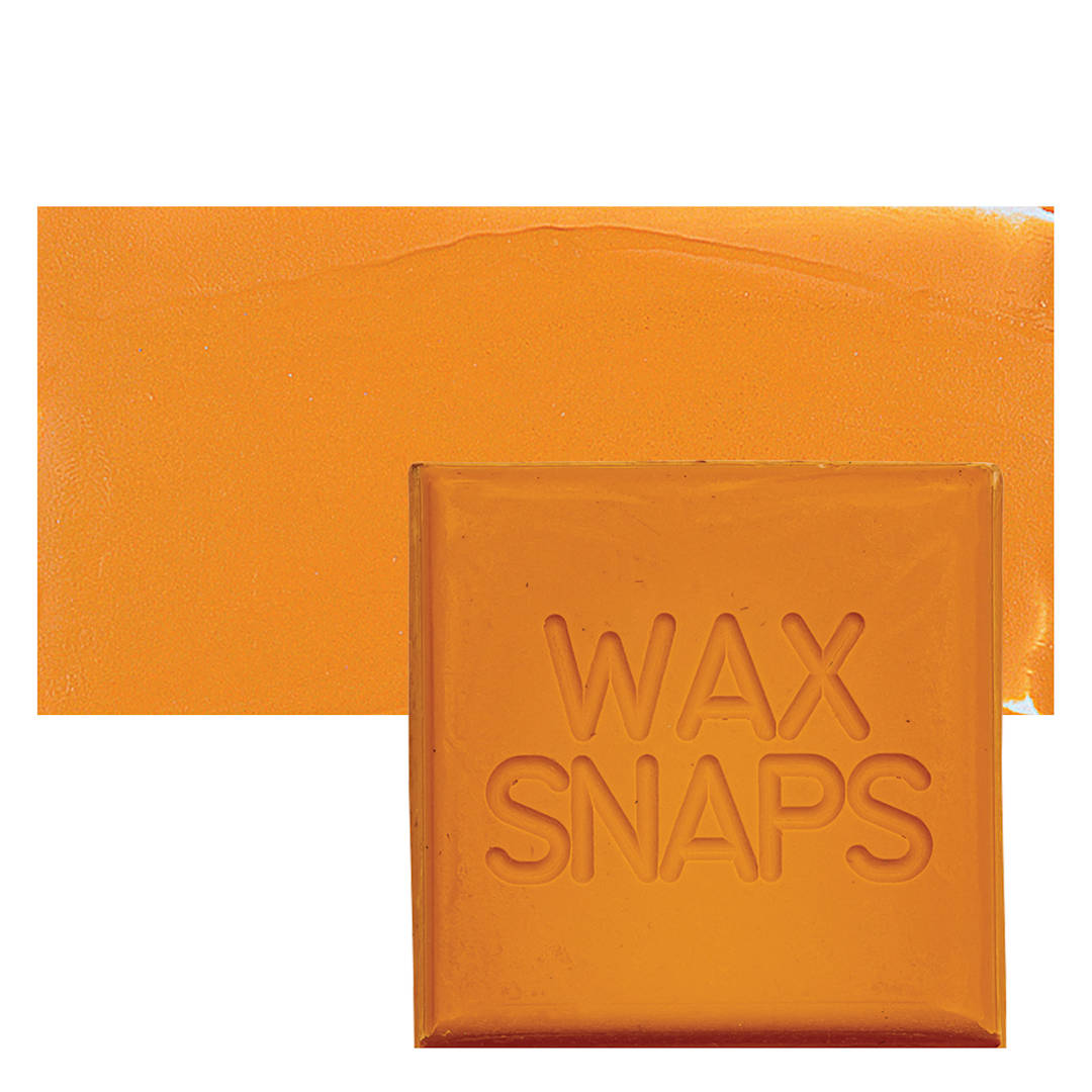 Open in modal - Enkaustikos Wax Snaps Encaustic Paint - Bohemian Orange, 40 ml snaps and swatch