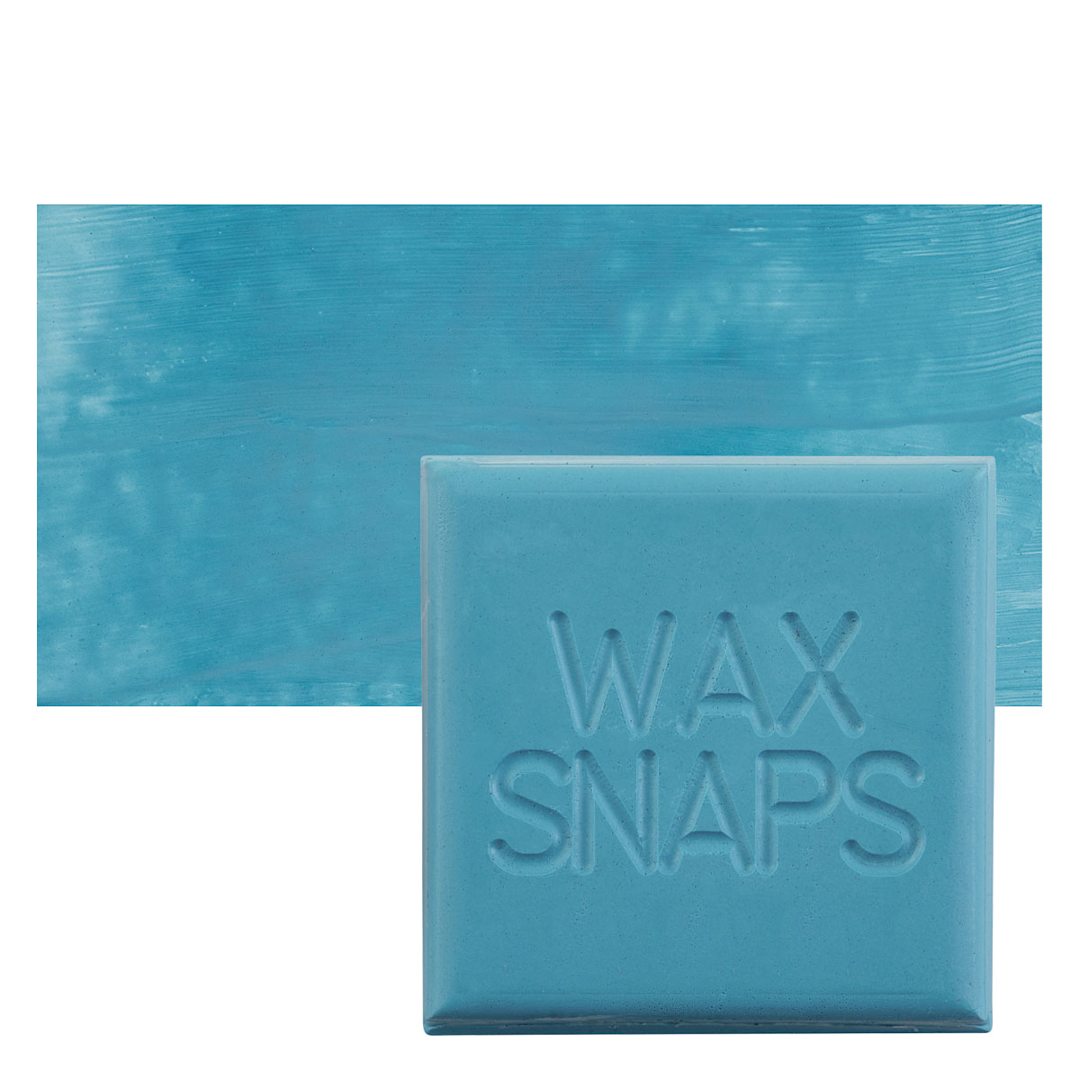Open in modal - Enkaustikos Wax Snaps Encaustic Paint - Blue Rain, 40 ml snaps and swatch