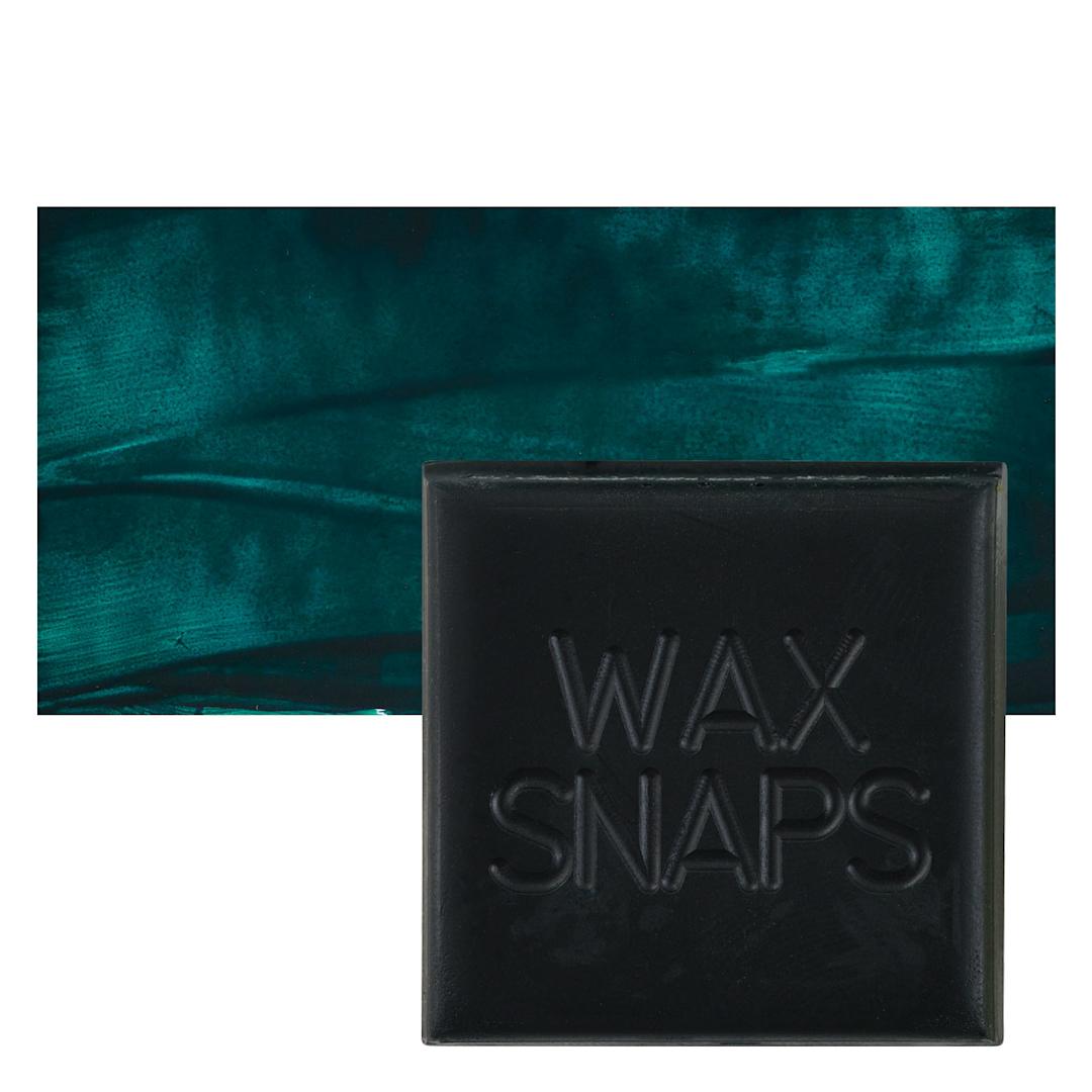 Open in modal - Enkaustikos Wax Snaps Encaustic Paint - Deep Lake, 40 ml snaps and swatch