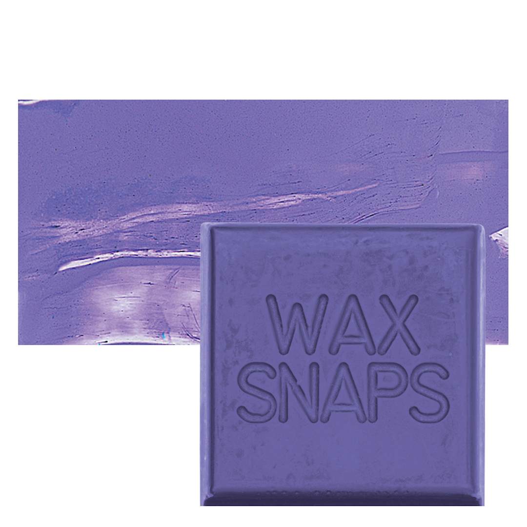 Open in modal - Enkaustikos Wax Snaps Encaustic Paint - Dioxazine Purple Light, 40 ml snaps and swatch