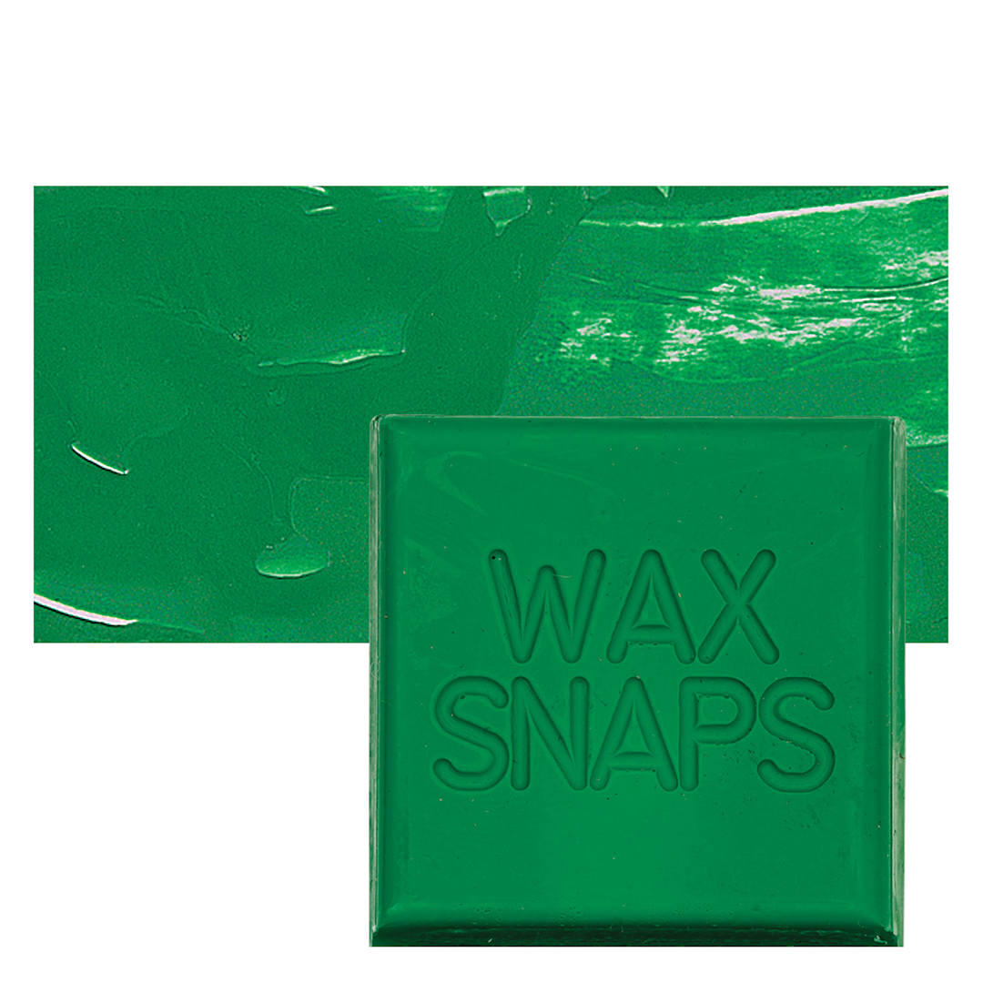 Open in modal - Enkaustikos Wax Snaps Encaustic Paint - Cobalt Green, 40 ml snaps and swatch