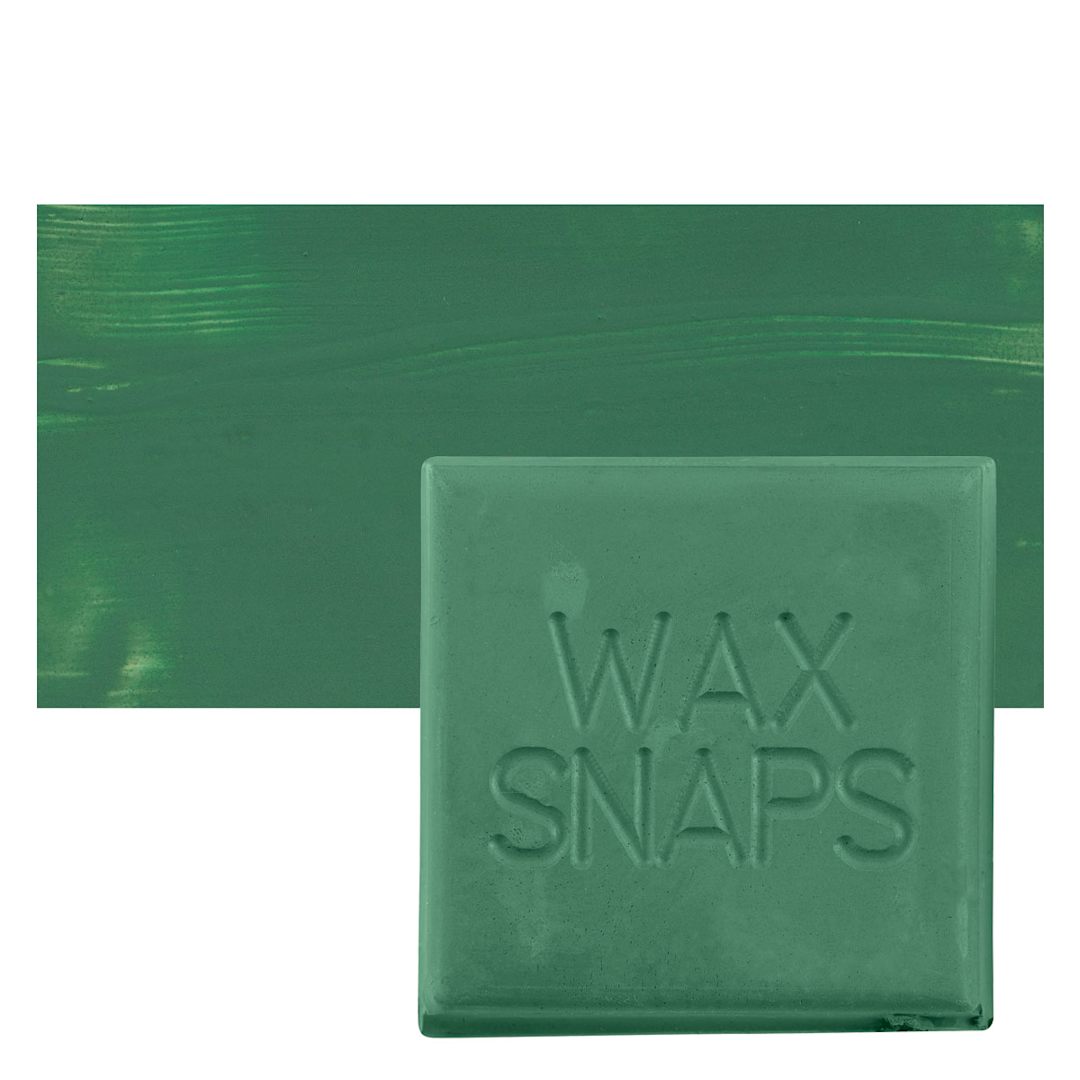 Open in modal - Enkaustikos Wax Snaps Encaustic Paint - Tonal Green, 40 ml snaps and swatch