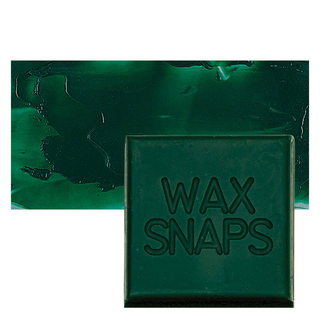 Open in modal - Enkaustikos Wax Snaps Encaustic Paint - Viridian Green, 40 ml snaps and swatch