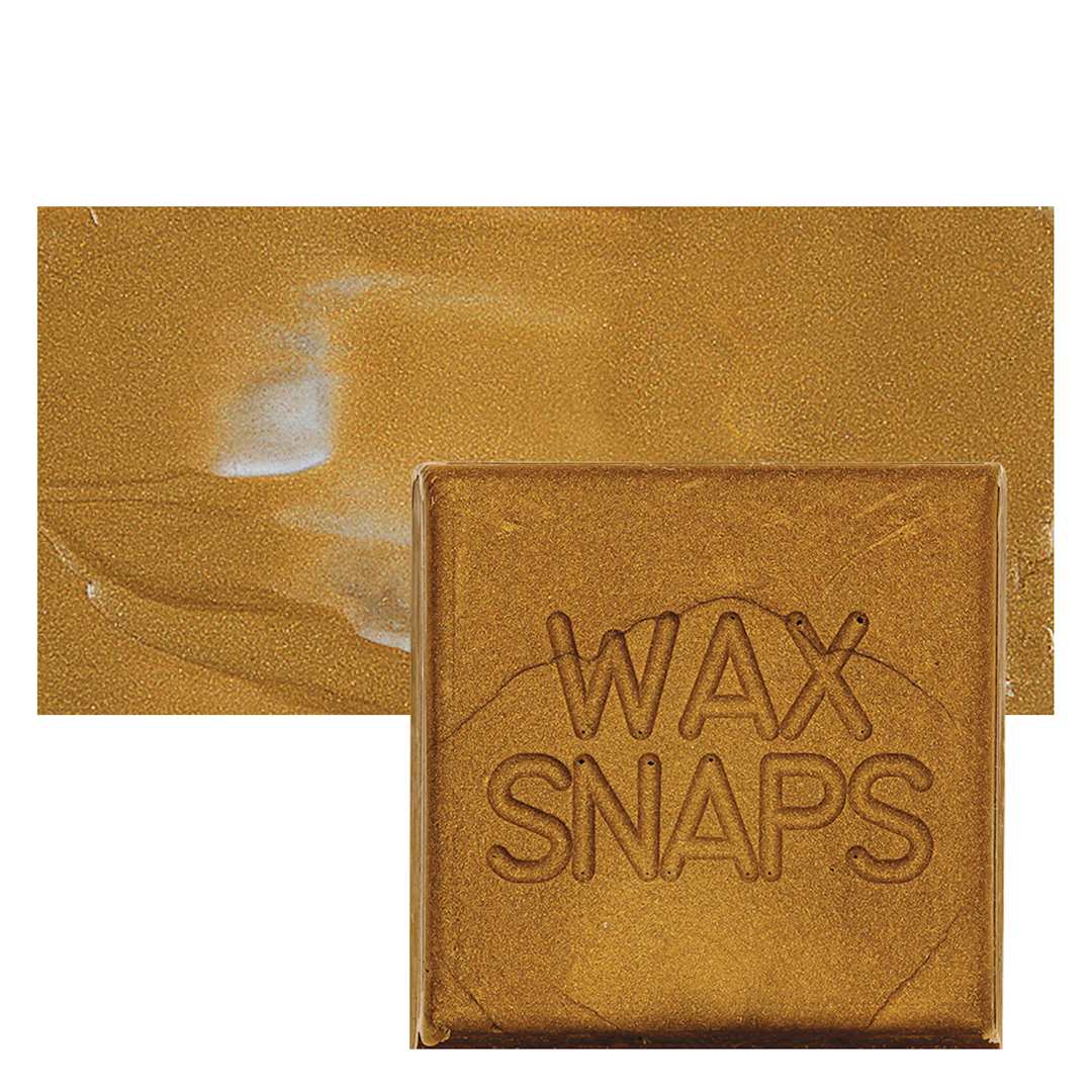 Open in modal - Enkaustikos Wax Snaps Encaustic Paint - Golden Bronze Metallic, 40 ml snaps and swatch