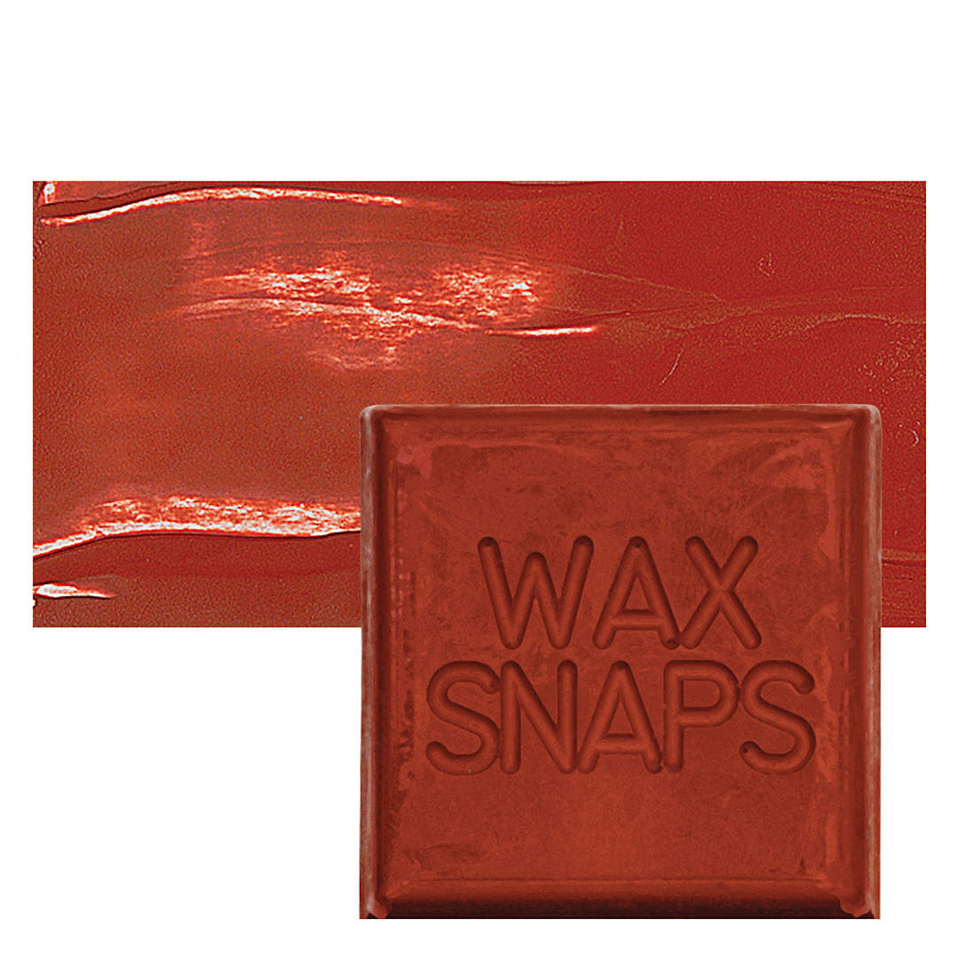 Open in modal - Enkaustikos Wax Snaps Encaustic Paint - Mars Terracotta, 40 ml snaps and swatch