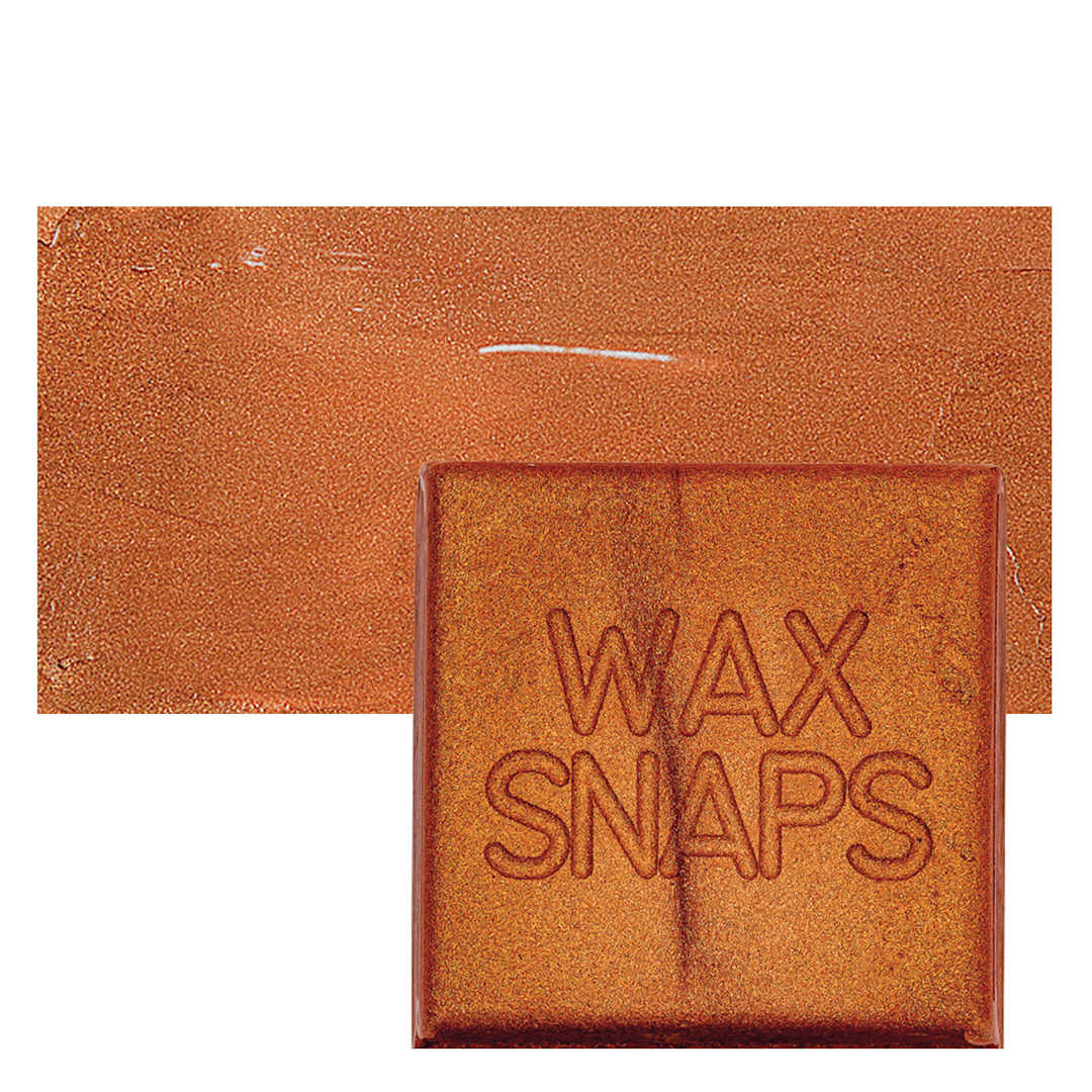 Open in modal - Enkaustikos Wax Snaps Encaustic Paint - Super Bronze Pearl, 40 ml snaps and swatch
