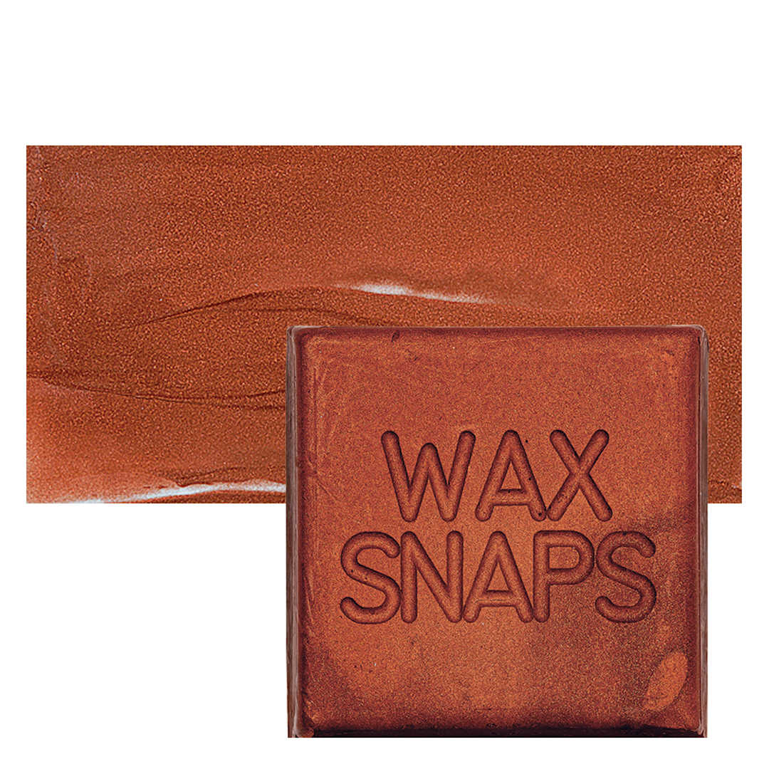 Open in modal - Enkaustikos Wax Snaps Encaustic Paint - Super Copper Pearl, 40 ml snaps and swatch
