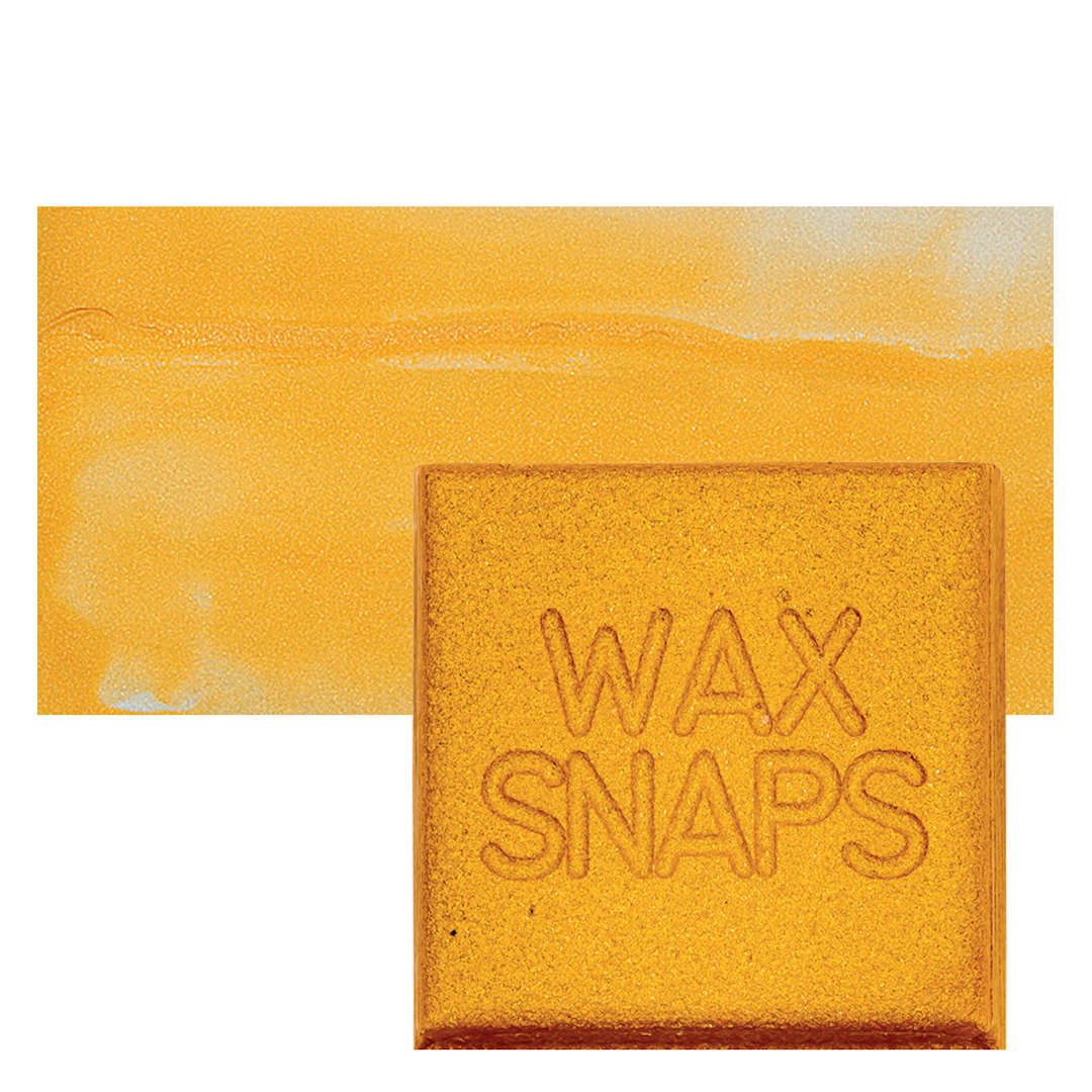 Open in modal - Enkaustikos Wax Snaps Encaustic Paint - Super Gold Pearl, 40 ml snaps and swatch