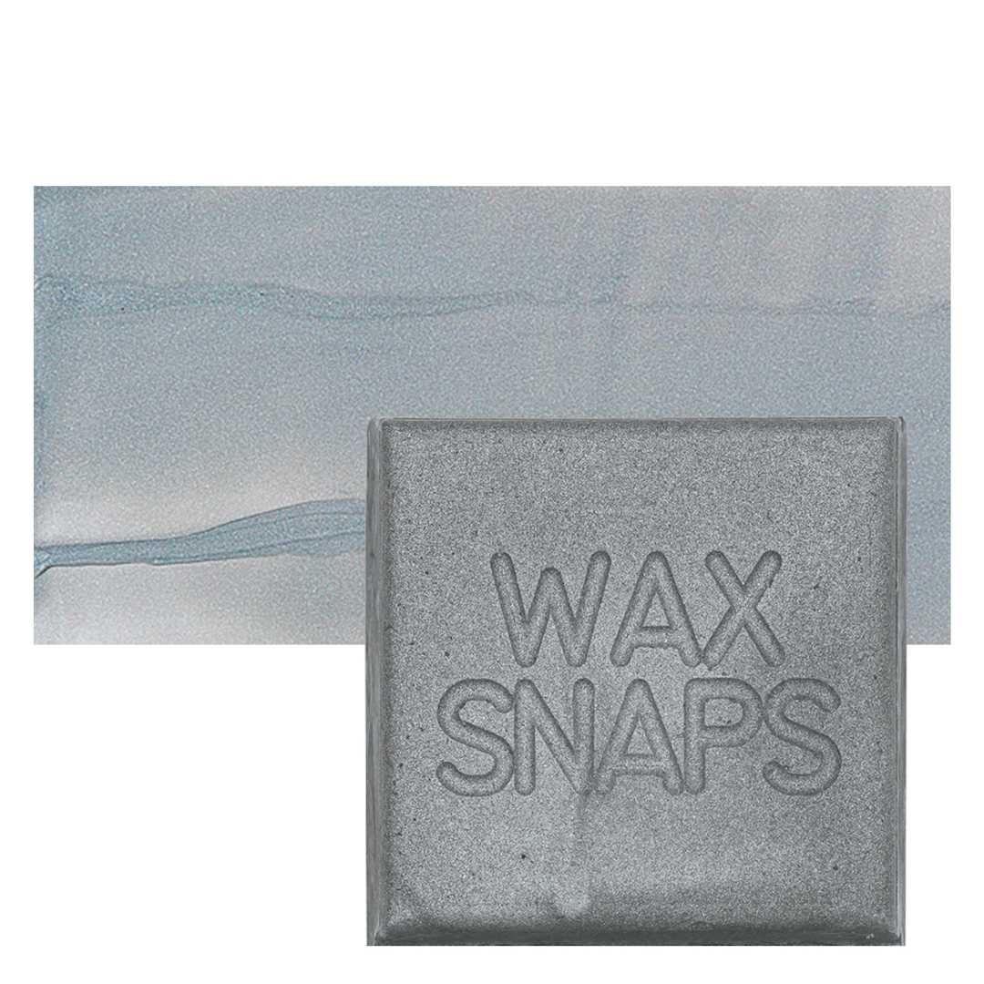 Open in modal - Enkaustikos Wax Snaps Encaustic Paint - Super Silver Pearl, 40 ml snaps and swatch