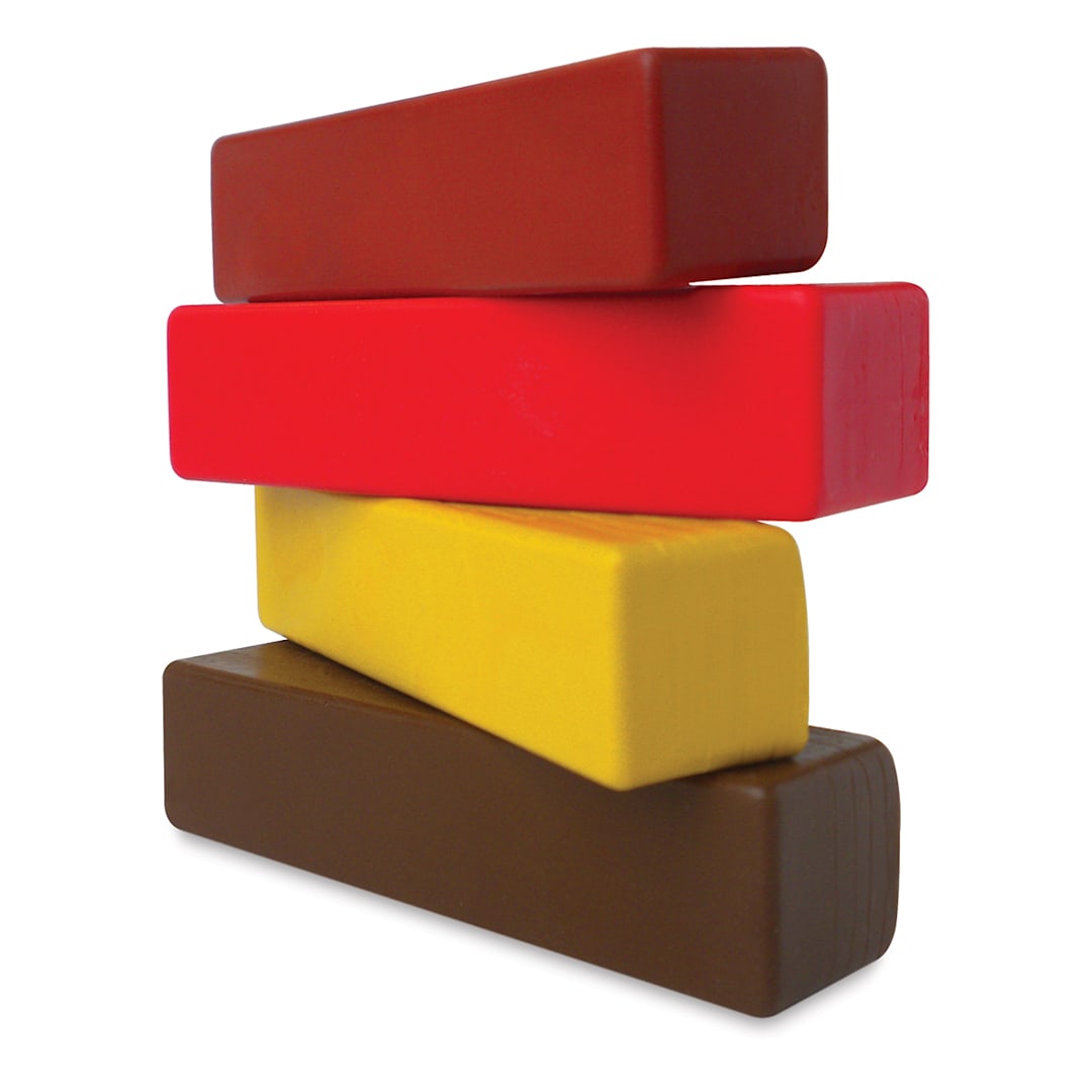 Open in modal - Enkaustikos EnkaustiKolors Paint Set - Set of 4 Earth Colors shown stacked 