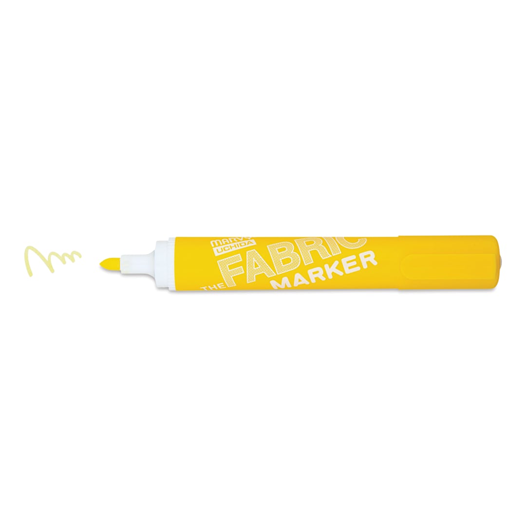 Open in modal - Marvy Fabric Marker - Yellow, cap off