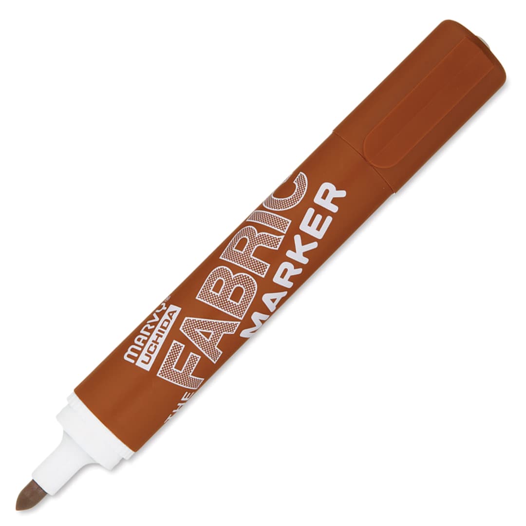 Open in modal - Marvy Fabric Marker - Brown, cap off