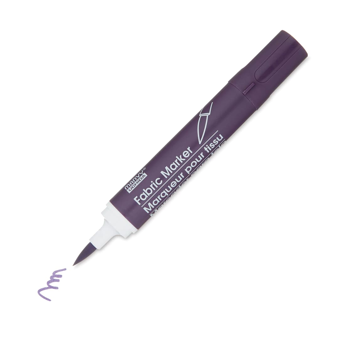 Open in modal - Marvy Fabric Brush Marker - Dark Violet, single marker