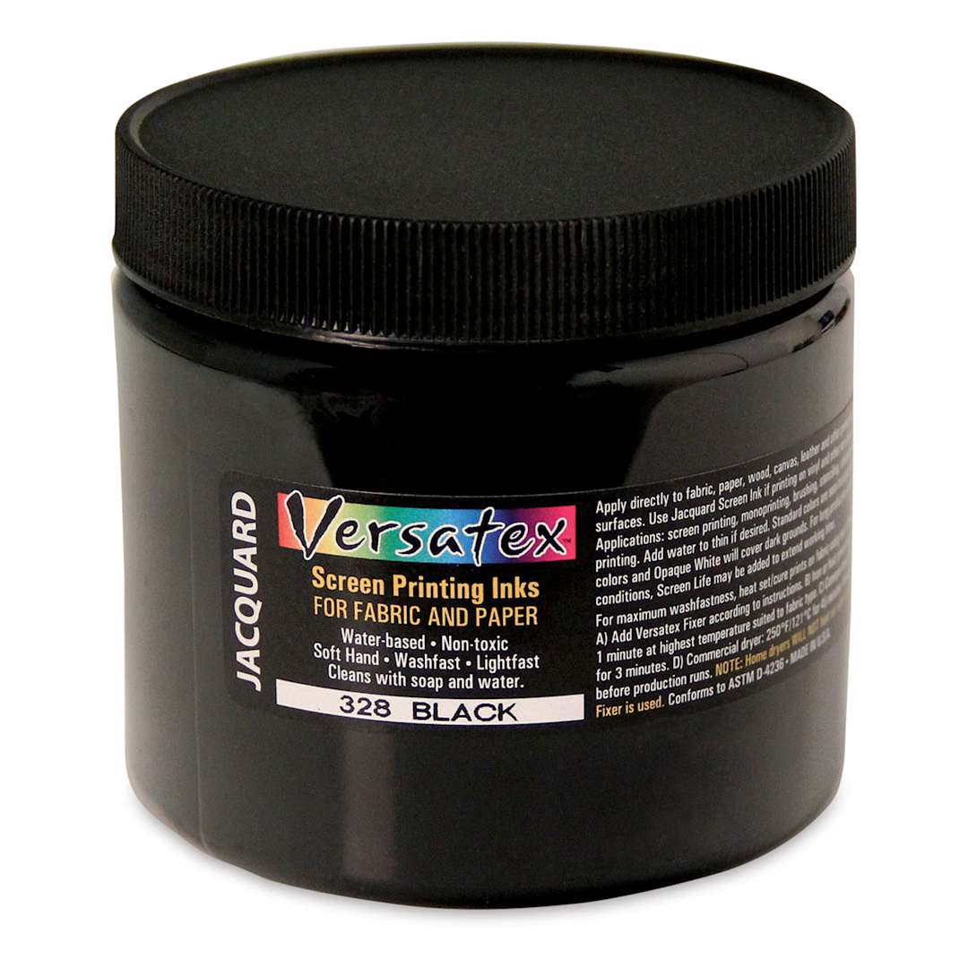 Open in modal - Jacquard Versatex Screen Printing Ink - Black, 16 oz jar