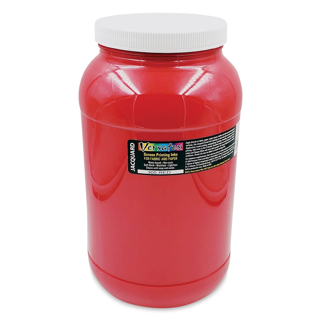 Open in modal - Jacquard Versatex Screen Printing Ink - Red, 128 oz jar