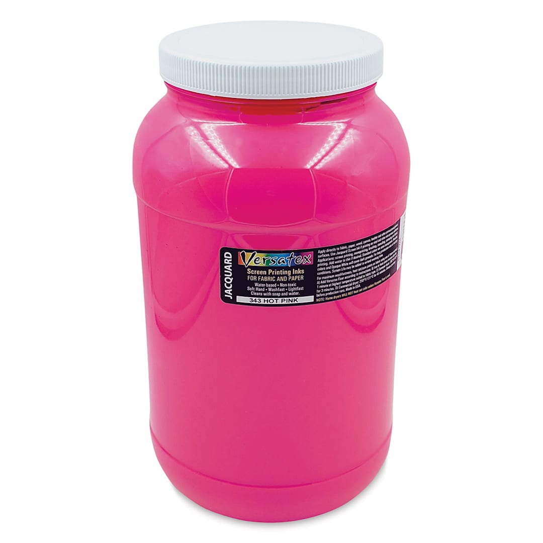 Open in modal - Jacquard Versatex Screen Printing Ink - Hot Pink, 128 oz jar