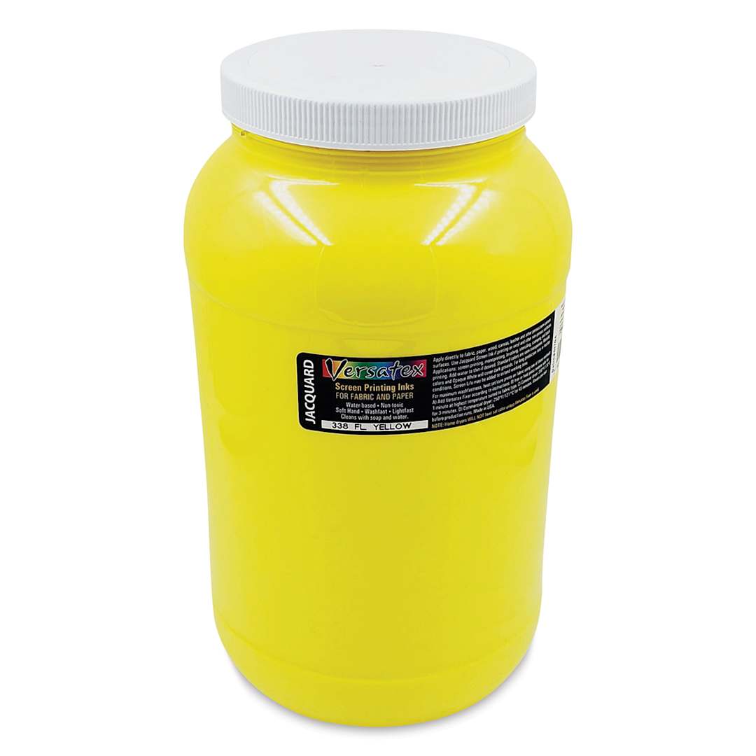 Open in modal - Jacquard Versatex Screen Printing Ink - Fluorescent Yellow, 128 oz jar