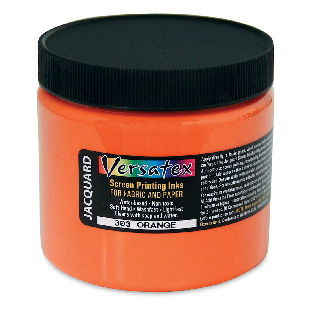 Open in modal - Jacquard Versatex Screen Printing Ink - Orange, 16 oz jar