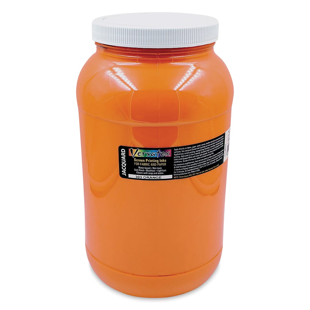 Open in modal - Jacquard Versatex Screen Printing Ink - Orange, 128 oz jar
