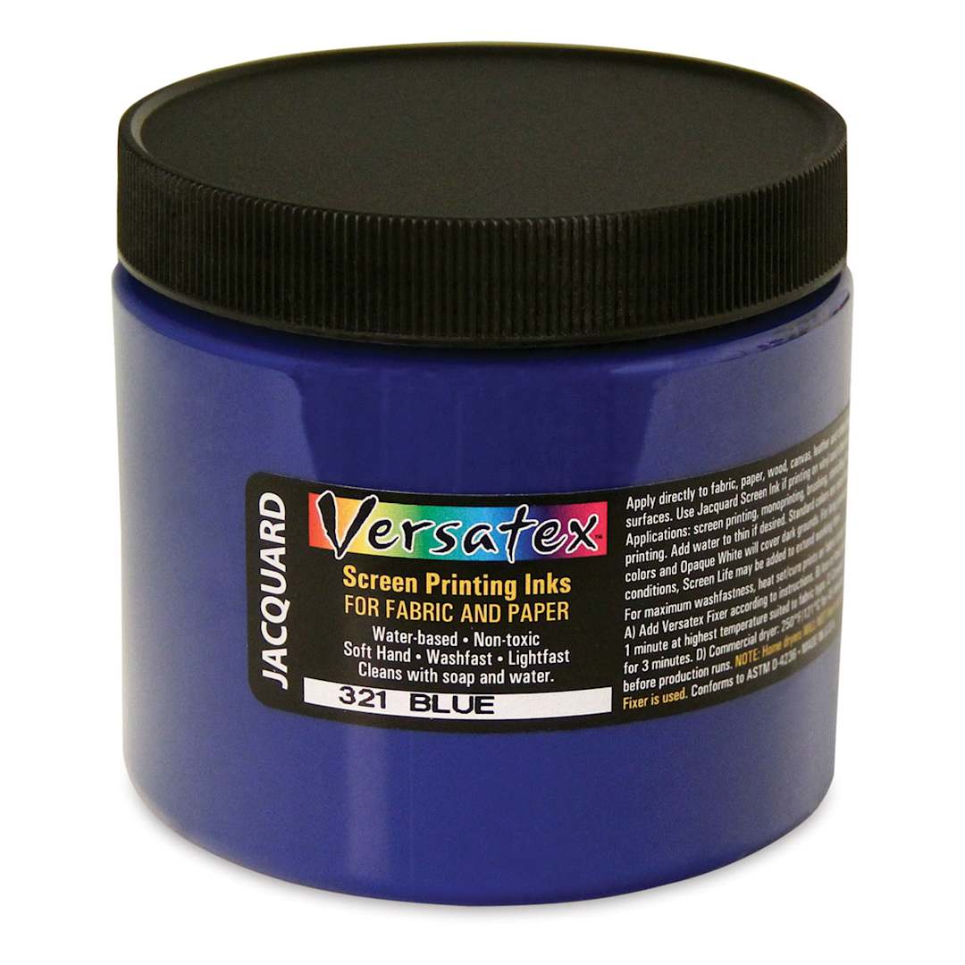 Open in modal - Jacquard Versatex Screen Printing Ink - Blue, 16 oz jar