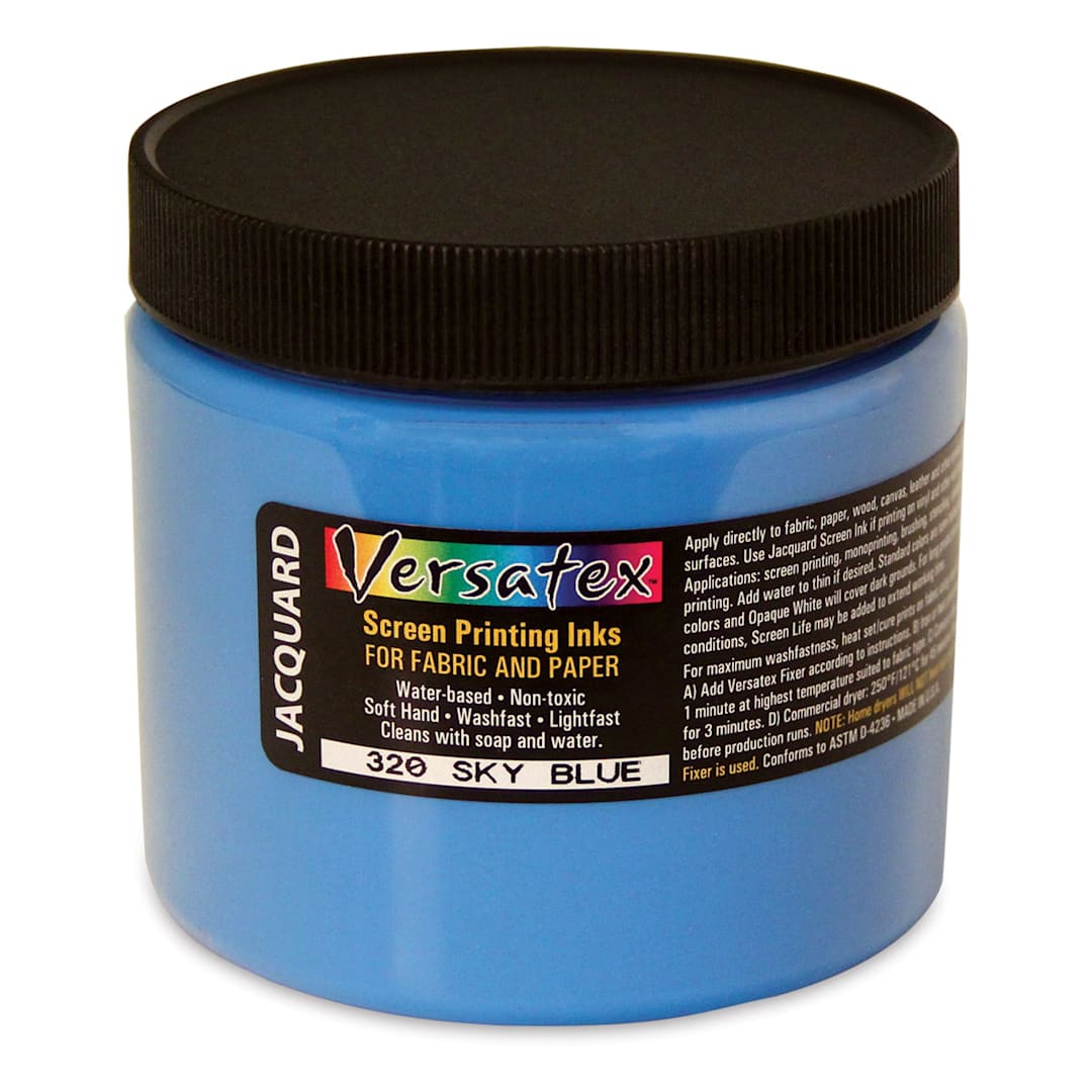 Open in modal - Jacquard Versatex Screen Printing Ink - Sky Blue, 16 oz jar