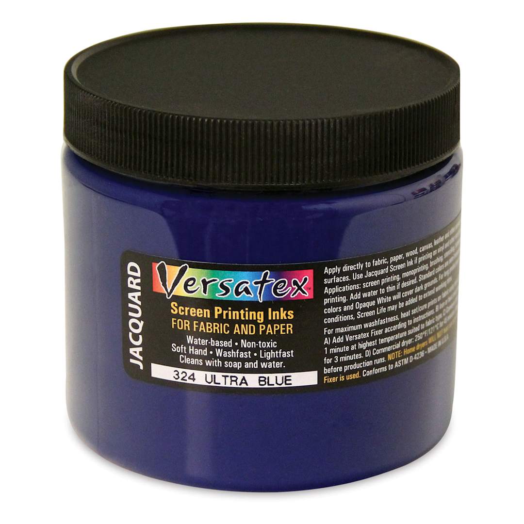 Open in modal - Jacquard Versatex Screen Printing Ink - Ultra Blue, 16 oz jar