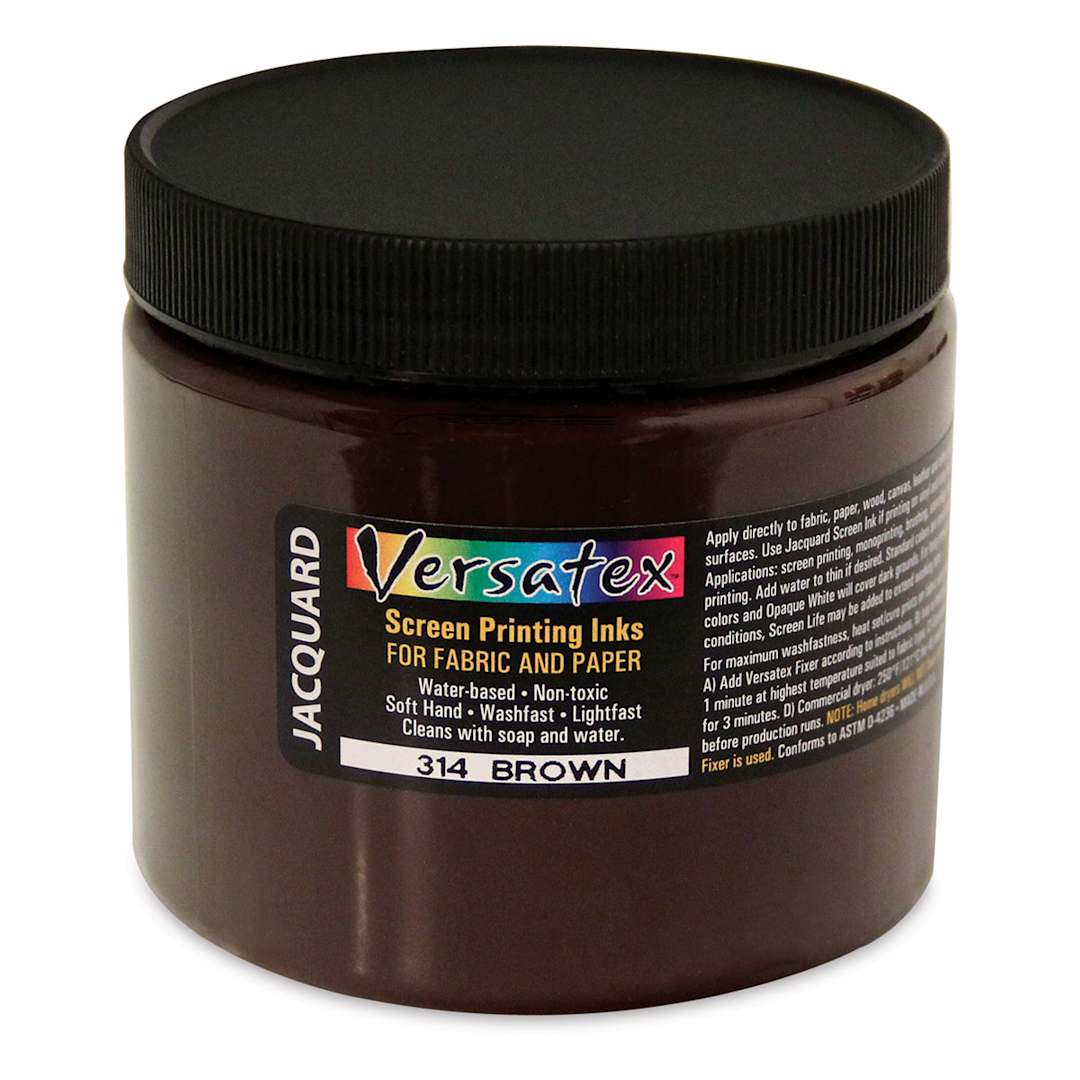 Open in modal - Jacquard Versatex Screen Printing Ink - Brown, 16 oz jar