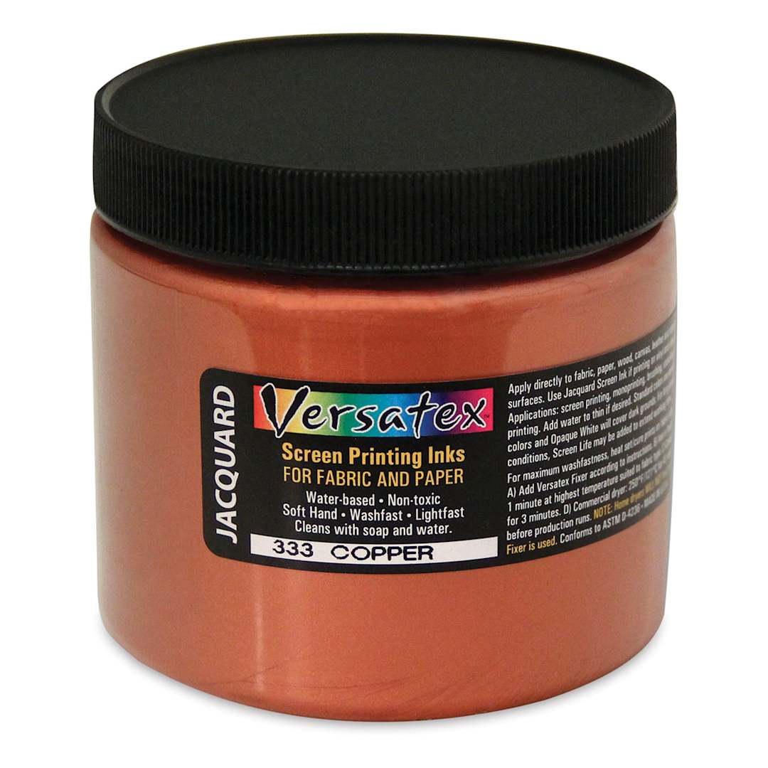 Open in modal - Jacquard Versatex Screen Printing Ink - Pearlized Copper, 16 oz jar