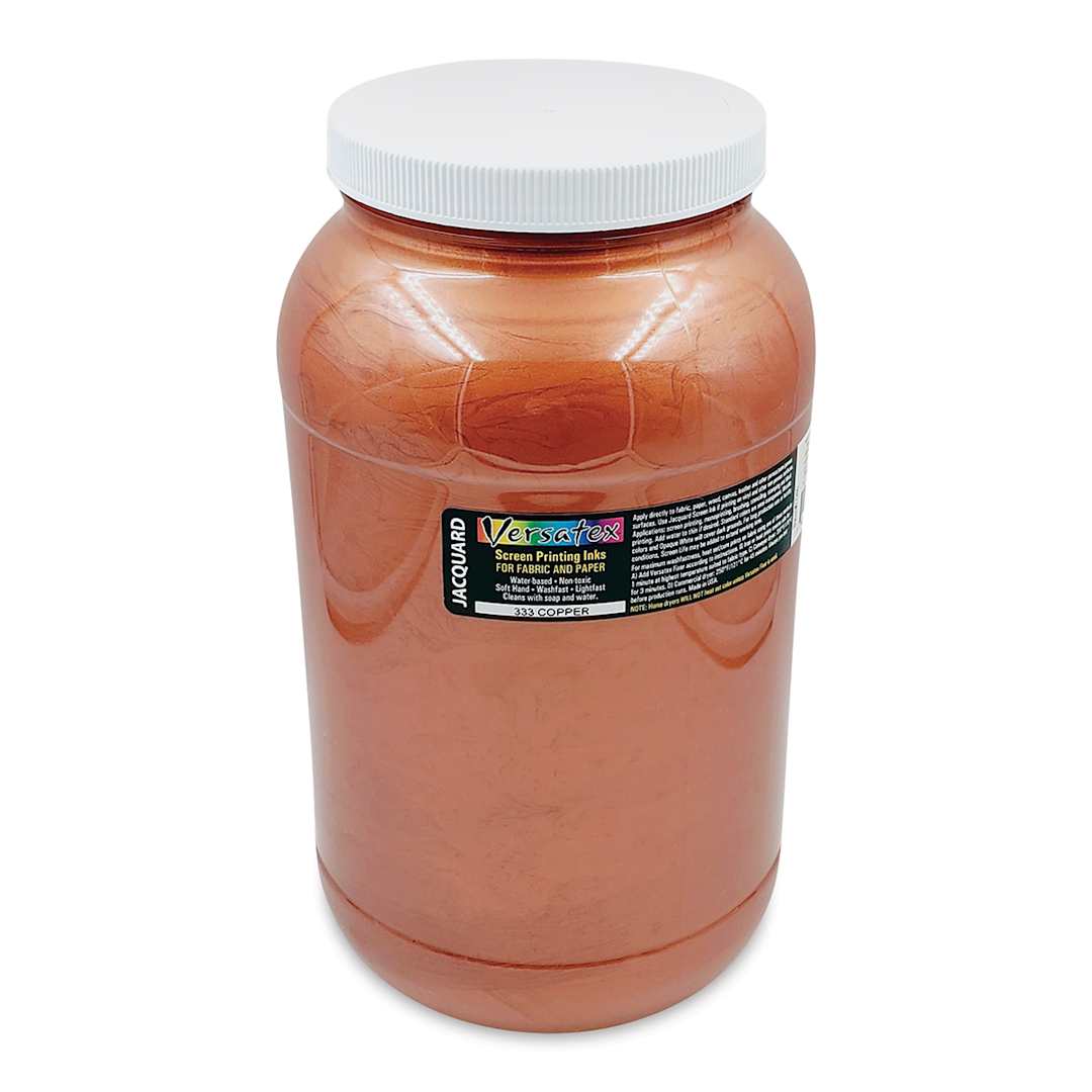 Open in modal - Jacquard Versatex Screen Printing Ink - Pearlized Copper, 128 oz jar