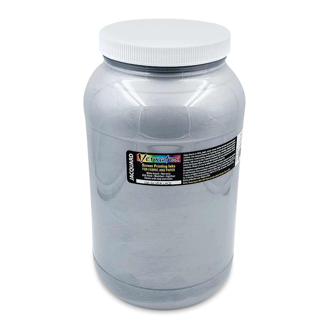 Open in modal - Jacquard Versatex Screen Printing Ink - Pearlized Silver Lace, 128 oz jar