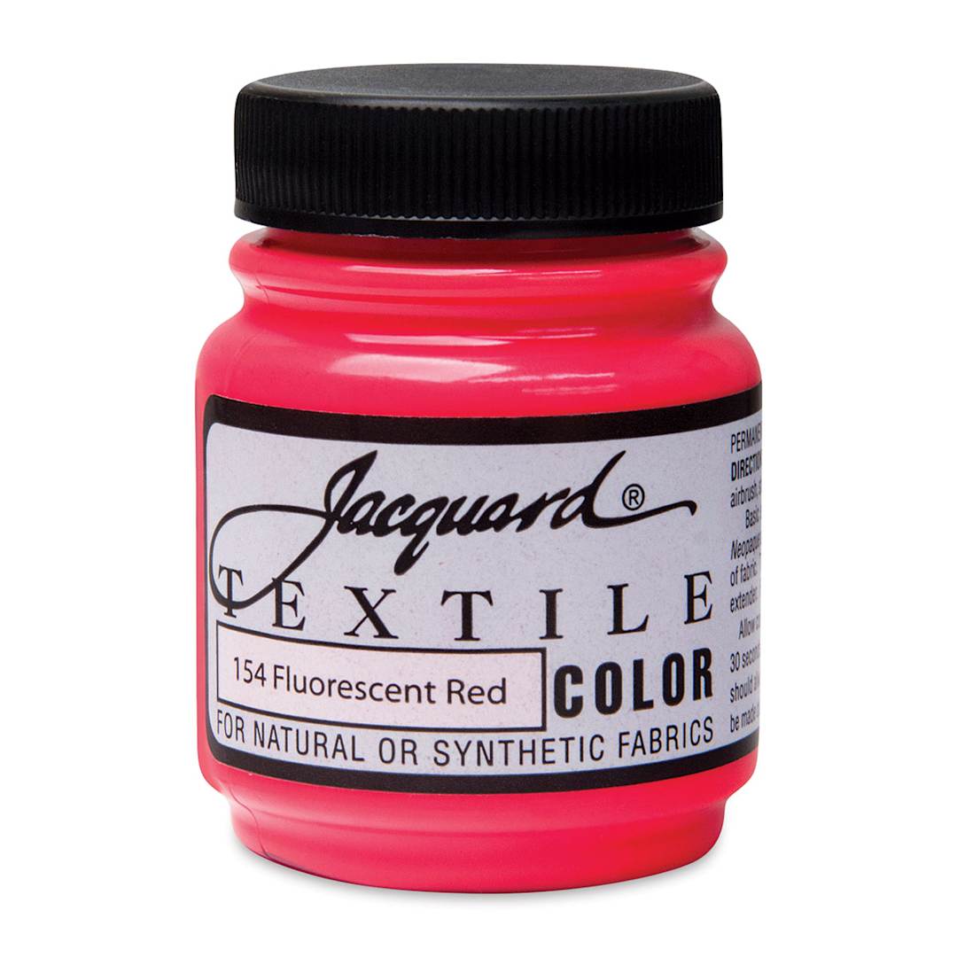 Open in modal - Jacquard Textile Color - Fluorescent Red, 2.25 oz jar