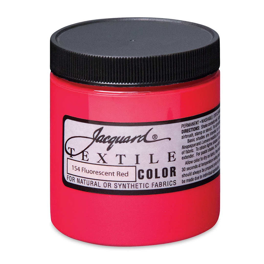 Open in modal - Jacquard Textile Color - Fluorescent Red, 8 oz jar
