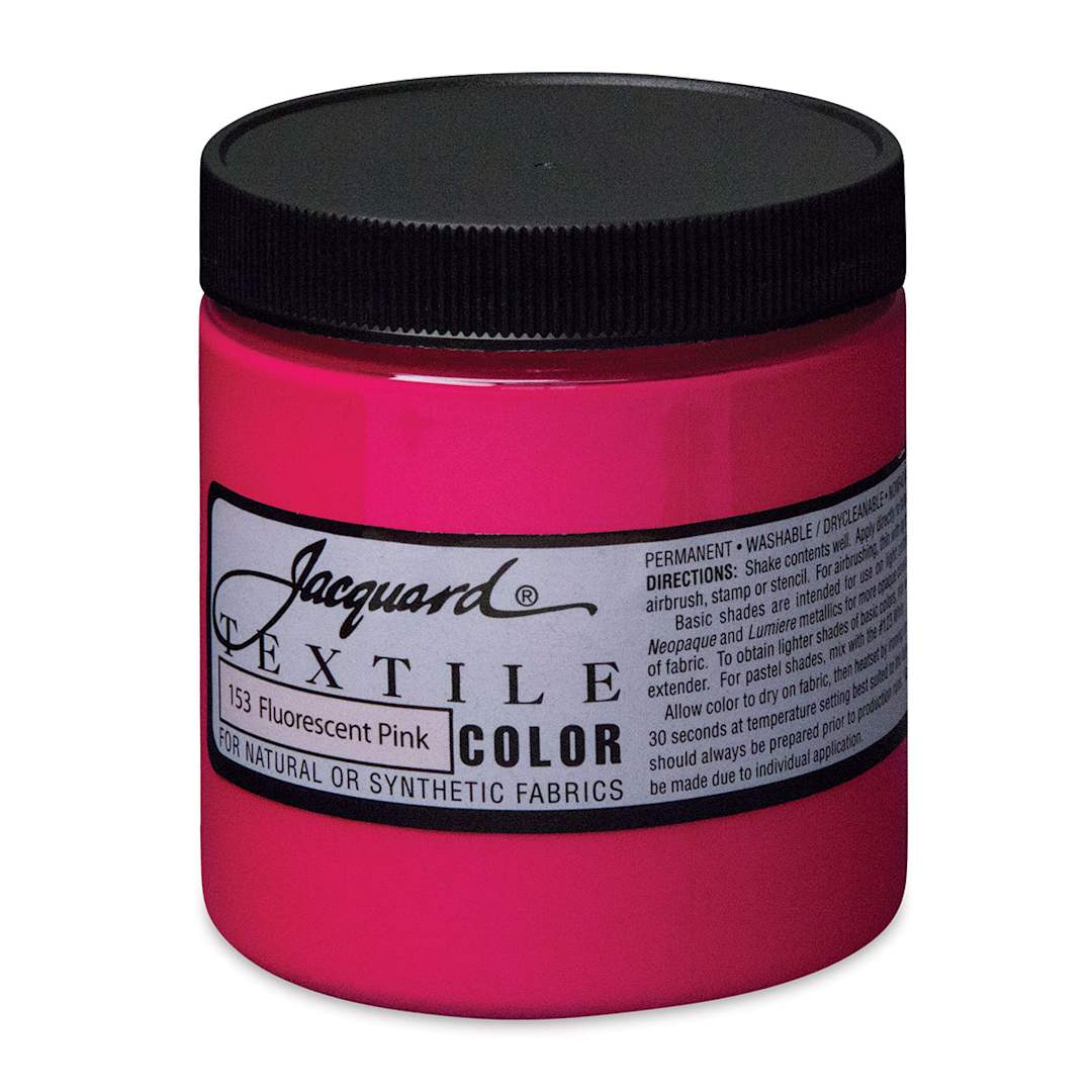 Open in modal - Jacquard Textile Color - Fluorescent Pink, 8 oz jar