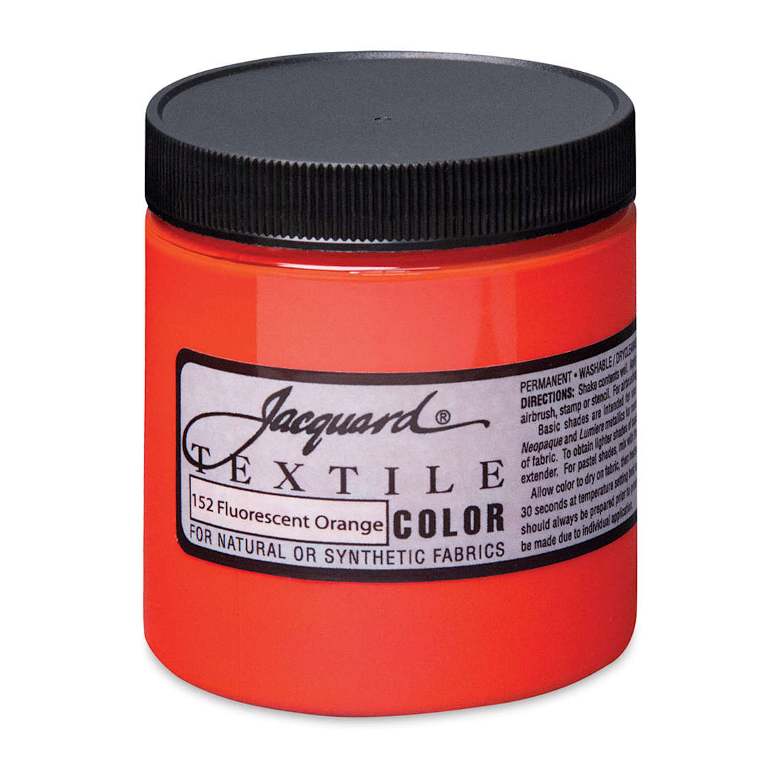 Open in modal - Jacquard Textile Color - Fluorescent Orange, 8 oz jar