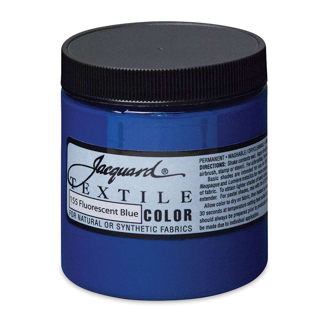 Open in modal - Jacquard Textile Color - Fluorescent Blue, 8 oz jar