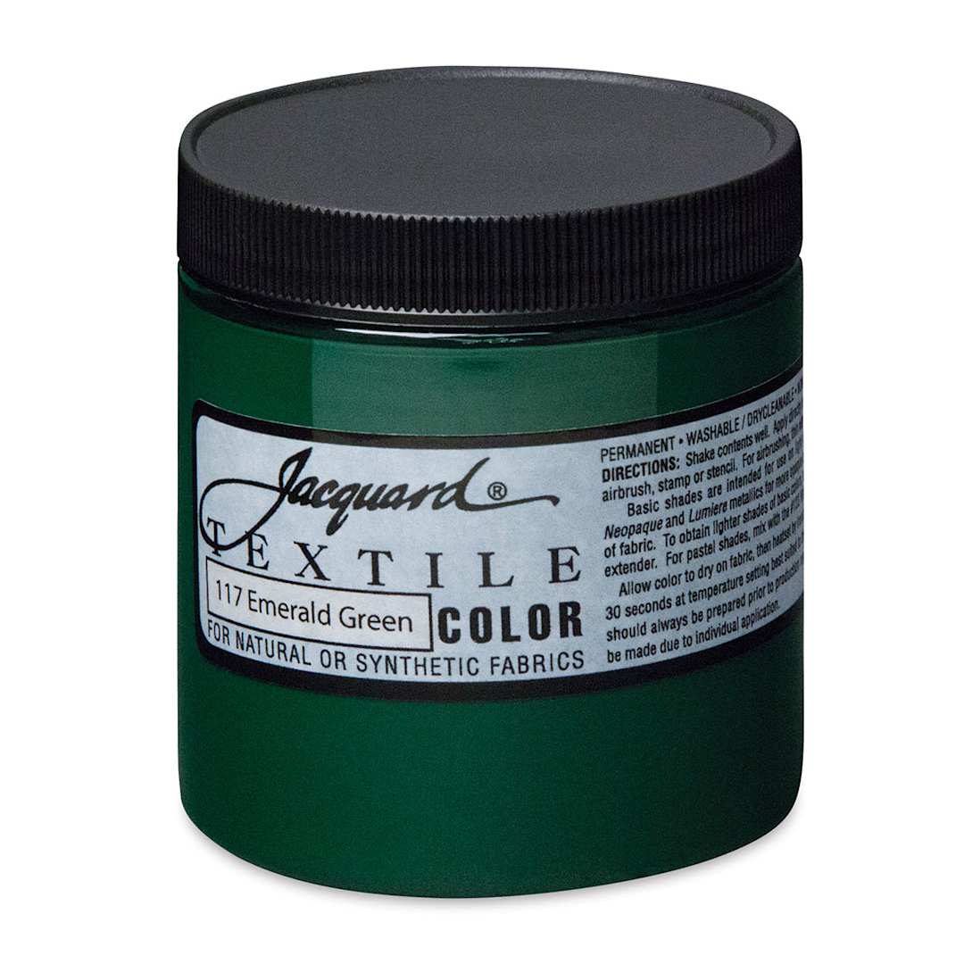Open in modal - Jacquard Textile Color - Emerald Green, 8 oz jar