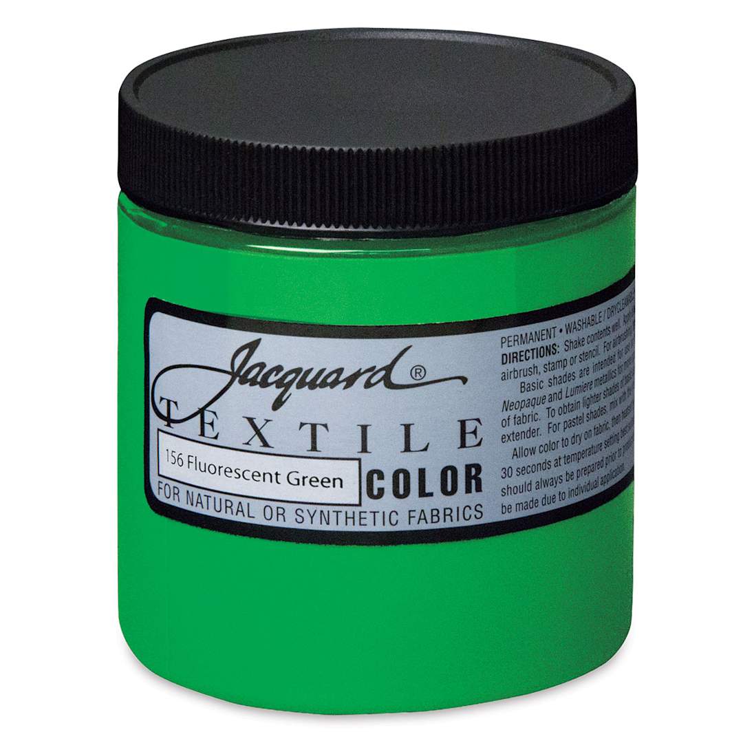 Open in modal - Jacquard Textile Color - Fluorescent Green, 8 oz jar