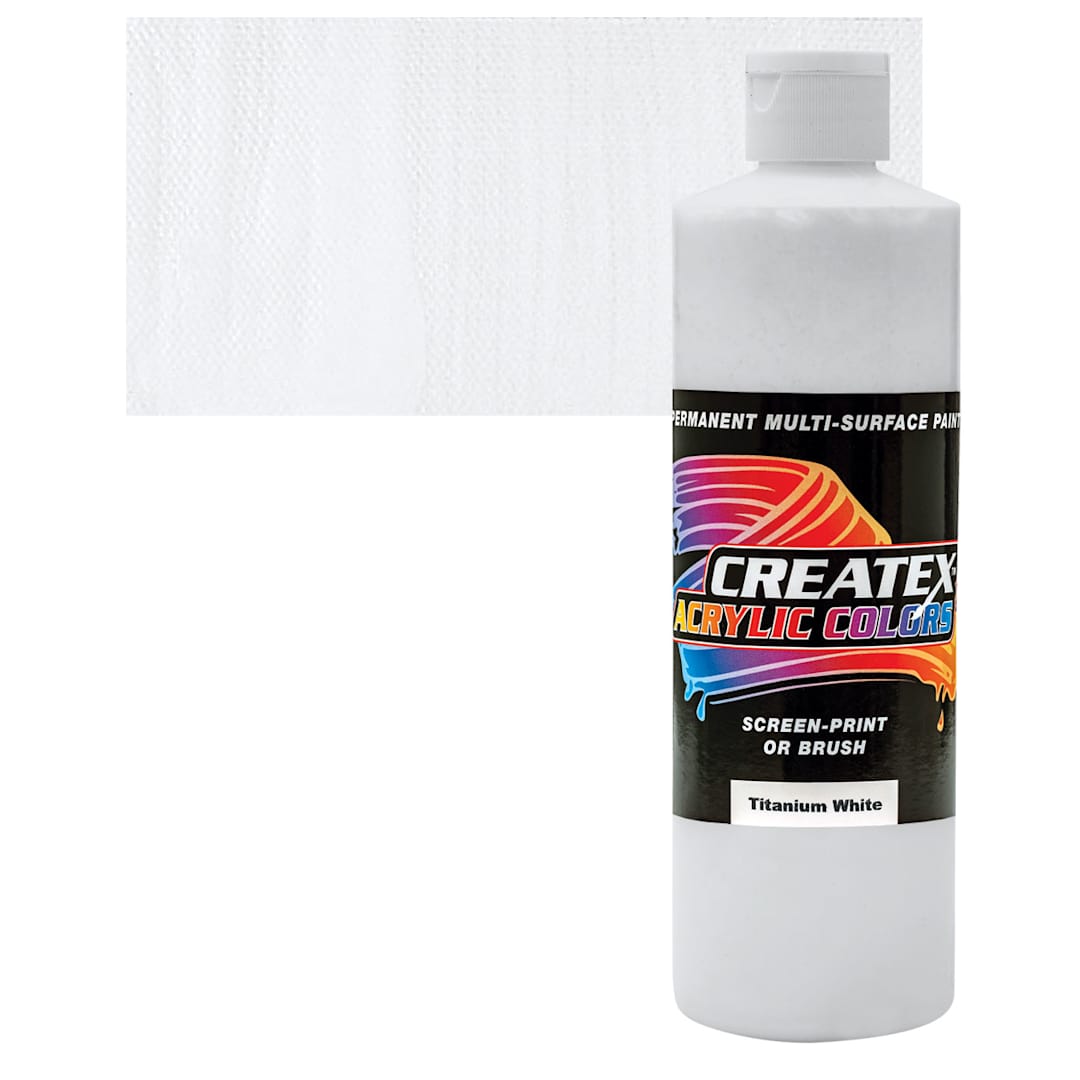 Open in modal - Createx Acrylic - Titanium White, Pint and swatch