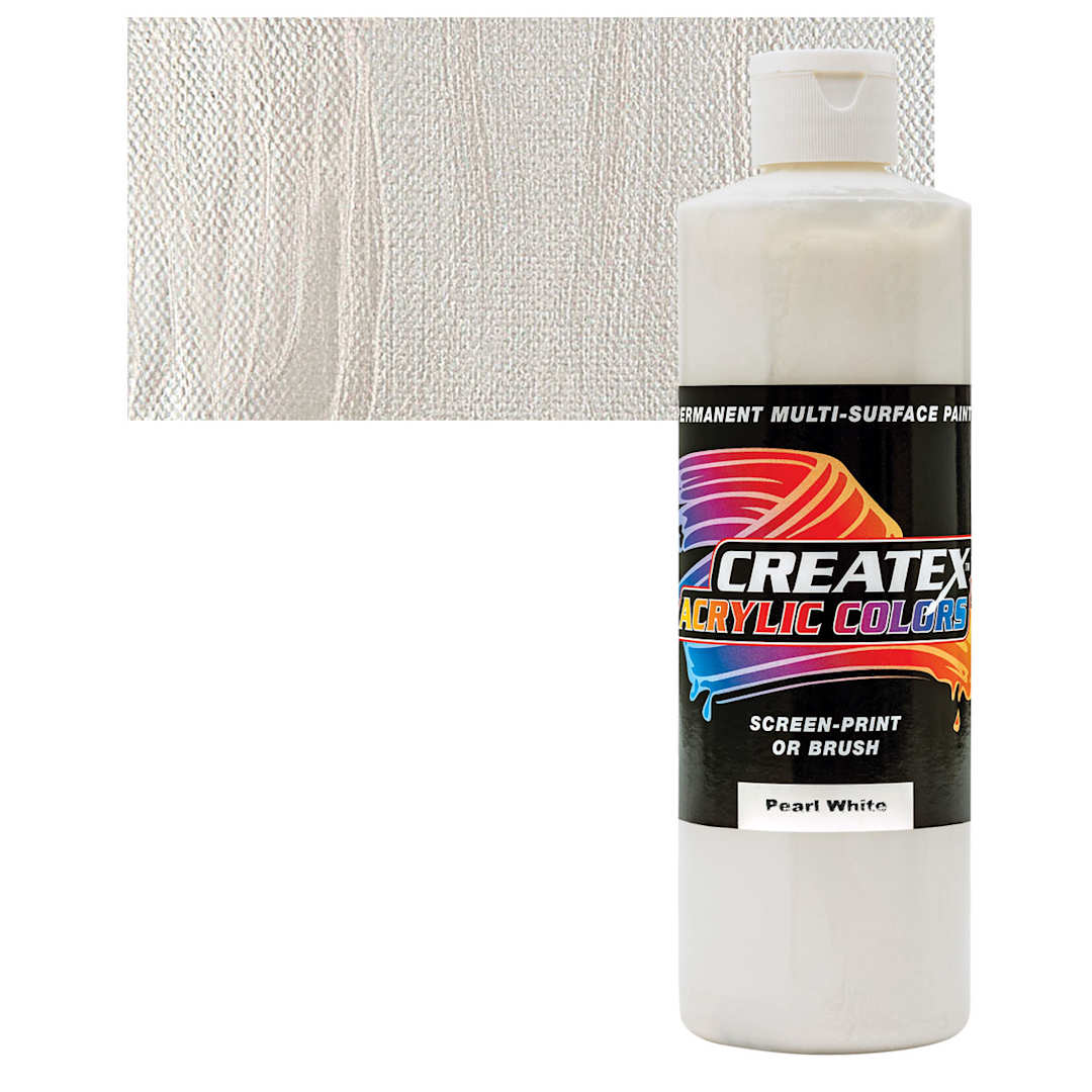 Open in modal - Createx Acrylic - Pearlescent White, Pint and swatch