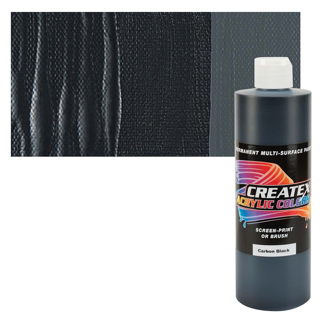 Open in modal - Createx Acrylic - Carbon Black, Pint and swatch