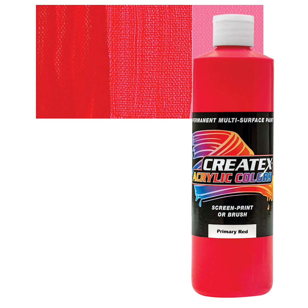 Open in modal - Createx Acrylic - Primary Red, Pint and swatch