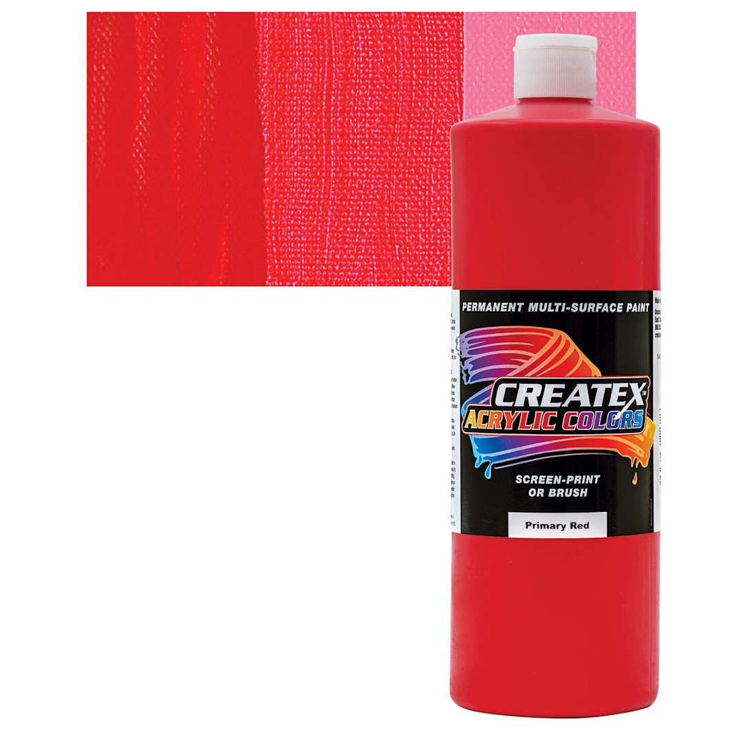 Open in modal - Createx Acrylic - Primary Red, Quart and swatch